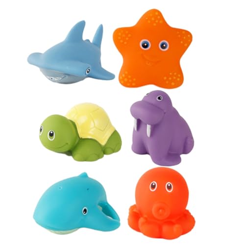 VICASKY 6-teiliges Badespielzeug-Set Für Jungen Und Mädchen Wassersprüh-badetiere Quietschspielzeug Und Sensorischer Farbwechsel VICASKY 6-teiliges Badespielzeug-Set Für Jungen Und Mädchen Wassersprüh-badetiere Quietschspielzeug Und Sensorischer Farbwechsel von VICASKY