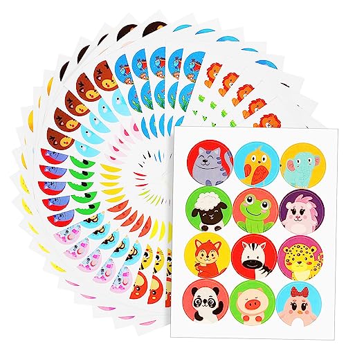 VICASKY 60 Blatt Bastelaufkleber belohnung tiersticker bonbontüten geschenkdose geschenkschachteln Aufkleber Lehreraufkleber Belohnungsaufkleber Kupferplattenaufkleber von VICASKY