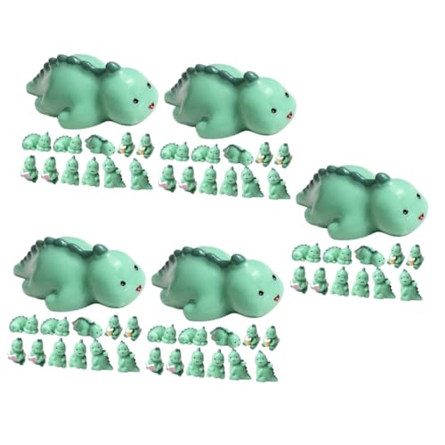 VICASKY 60 STK Mini-Dinosaurier-Ornament Kuchenzubehör Miniatur-Dinosaurierfiguren Resin Tierfiguren Micro Landschaft Dekoration Spielzeuge Autos Spielzeug Mini-Dinosaurier-Modell draussen von VICASKY
