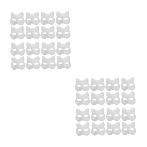 VICASKY 60 Stck. Teiliges Weiße Katzenmasken aus Papier zum Selbstgestalten Leichte DIY Masken mit Elastischem Band für Kindergeburtstag Kunstunterricht und Maskerade Partyspaß VICASKY 60 Stck. Teiliges Weiße Katzenmasken aus Papier zum Selbstgestalten Leichte DIY Masken mit Elastischem Band für Kindergeburtstag Kunstunterricht und Maskerade Partyspaß von VICASKY