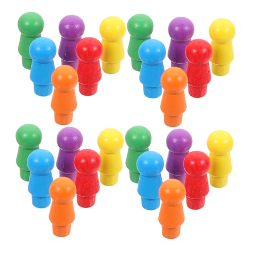 VICASKY 60 Stück Holz Schachfiguren Vielseitige Spielfiguren für Brettspiele Langlebig für Matheunterricht und Kognitive Entwicklung alle Altersgruppen VICASKY 60 Stück Holz Schachfiguren Vielseitige Spielfiguren für Brettspiele Langlebig für Matheunterricht und Kognitive Entwicklung alle Altersgruppen von VICASKY