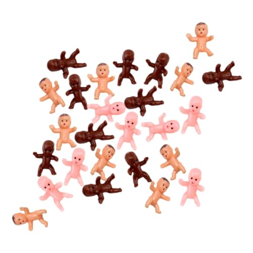 VICASKY 60 Stück Teiliges Mini Modell aus Kunststoff Bunte Kleine Babyfiguren für Babyparty Dekoration Vielseitige Geschenkverzierung Realistische Kunststoffbabys für Kuchen und DIY von VICASKY