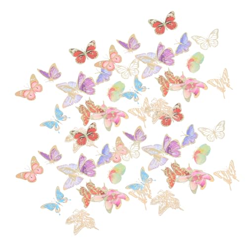 VICASKY 60 Stücke Bronzing Schmetterling Aufkleber Aufkleber Kunstwerk Aufkleber DIY Aufkleber DIY Handwerk Aufkleber Hand Aufkleber DIY Aufkleber Die Pet von VICASKY