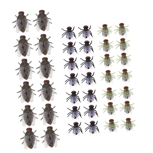 VICASKY Halloween Gefälschte Fliegen Streich Spielzeug Set 60 Stücke Trick Fly Prop Künstliche Fly Prop Für Party Spiele von VICASKY