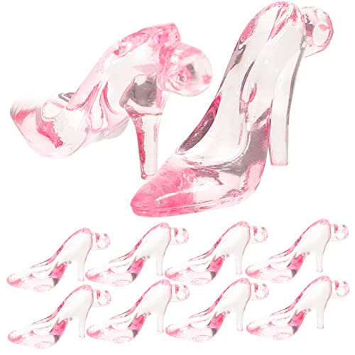 VICASKY 62pcs Miniatur Fashion Doll High Heels Schuhe Clear Schuhe Puppenhaus Accessoires von VICASKY