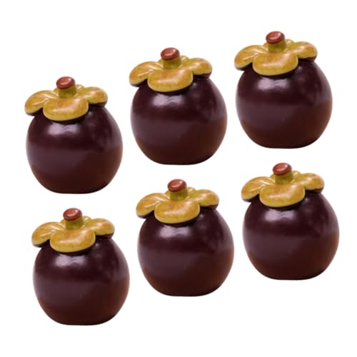 VICASKY Realistische Mini Künstliche Mangostan 6 Stücke Harz Mini Obst Miniatur Für Szene Layout Prop VICASKY Realistische Mini Künstliche Mangostan 6 Stücke Harz Mini Obst Miniatur Für Szene Layout Prop von VICASKY
