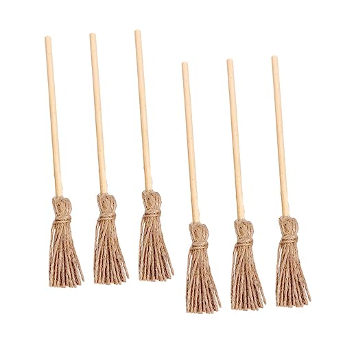 VICASKY Miniatur-szenenzubehör 6 Stück Puppenhausbesen Mini-Spielzeug Seil Für Die Puppenreinigung von VICASKY