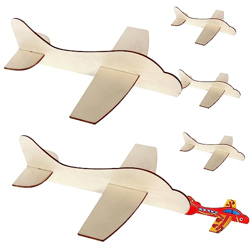 VICASKY 6St Leere Holzflugzeuge bastelset basteln für Kinderzimmerdekoration bastelsets für holzspielsachen holzkit leeres Flugzeugmodell Holzflugzeugmodell von VICASKY