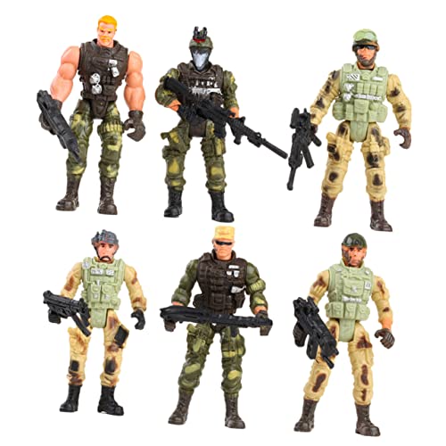 VICASKY 6St Militärsoldatenmodell Toys Militärspielzeug Männerspielzeug für Jungen Kindersoldatenfiguren Soldat aus Plastik Desktop-Soldatenstatuen Green VICASKY 6St Militärsoldatenmodell Toys Militärspielzeug Männerspielzeug für Jungen Kindersoldatenfiguren Soldat aus Plastik Desktop-Soldatenstatuen Green von VICASKY