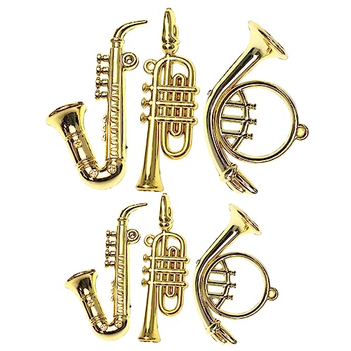 VICASKY 6St Mini- -Miniaturinstrumente für kinderspielzeug spielzeuge für Horn Hupe Mini-Puppenhaus- winzige Instrumente, Plastik Golden VICASKY 6St Mini- -Miniaturinstrumente für kinderspielzeug spielzeuge für Horn Hupe Mini-Puppenhaus- winzige Instrumente, Plastik Golden von VICASKY