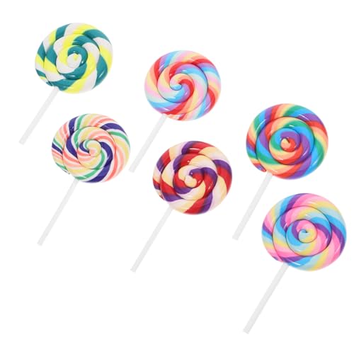 VICASKY 6St Simulationslutscherspielzeug süßigkeiten deko riesige Lutscher große Lutscher so tun, als ob Süßigkeiten wären Lutscher wirbeln gefälschte Zuckerwatte weichen Lehm Polymer-Ton VICASKY 6St Simulationslutscherspielzeug süßigkeiten deko riesige Lutscher große Lutscher so tun, als ob Süßigkeiten wären Lutscher wirbeln gefälschte Zuckerwatte weichen Lehm Polymer-Ton von VICASKY