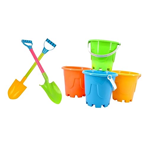 VICASKY 6-teiliges Strandspielzeug Für Kinder – Schaufel- Und Eimer-Set Aus Kunststoff – Lernspielzeug Für Die Frühe Bildung von VICASKY