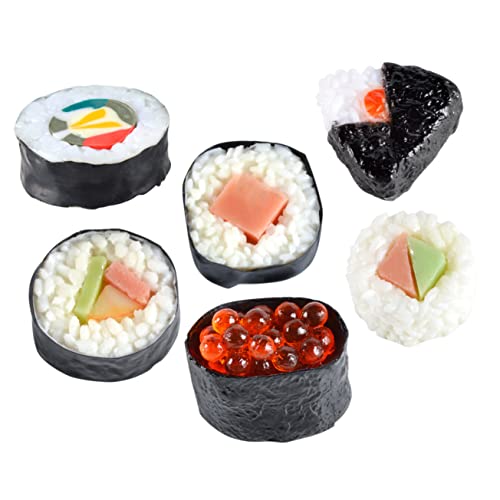 VICASKY 6St Sushi-Simulation sushirolle Sushi roll Stellen Sie Sich Sushi vor lebensechtes Lebensmittelmodell Sushi-Teller gefälschte Essensrequisite gefälschte Lebensmitteldekore PVC VICASKY 6St Sushi-Simulation sushirolle Sushi roll Stellen Sie Sich Sushi vor lebensechtes Lebensmittelmodell Sushi-Teller gefälschte Essensrequisite gefälschte Lebensmitteldekore PVC von VICASKY