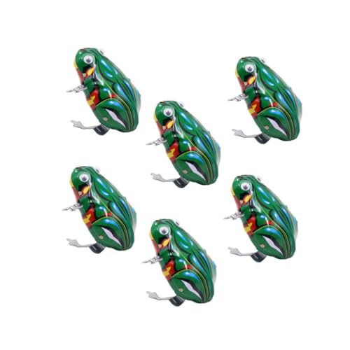 VICASKY 6St Uhrwerk-Frosch- interaktives deko klein zabawki dla dziewczynki Kleinkinder zappelt Cartoon- Uhrwerk- Eisen Green von VICASKY