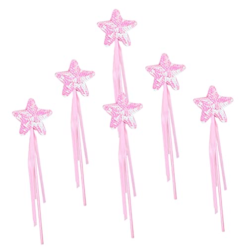 VICASKY 6St Zauberstab aus Pailletten Sternenfee Party Feenhafte Requisiten Sterne Fee Sticks Fee Cosplay Requisiten Zauberstäbe für Mädchen Zauberstab der Engelsfee Stoff Rosa VICASKY 6St Zauberstab aus Pailletten Sternenfee Party Feenhafte Requisiten Sterne Fee Sticks Fee Cosplay Requisiten Zauberstäbe für Mädchen Zauberstab der Engelsfee Stoff Rosa von VICASKY