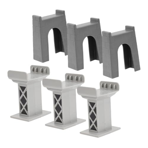 VICASKY 6St kleines Eisenbahnspielzeug Zugbrücke Riser Brückenpfeiler- Bahnbrückenpiergleis Modell eines Eisenbahnbrückenpfeilers Gleiszubehör für den Zug Plastik Grey VICASKY 6St kleines Eisenbahnspielzeug Zugbrücke Riser Brückenpfeiler- Bahnbrückenpiergleis Modell eines Eisenbahnbrückenpfeilers Gleiszubehör für den Zug Plastik Grey von VICASKY