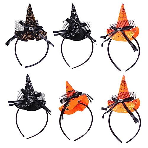VICASKY 6Stücke Halloween Haarreif mit Hexenhut und Kürbis Lustige Stirnbänder für Halloween Party Dekoration Exquisites Design für Erwachsene VICASKY 6Stücke Halloween Haarreif mit Hexenhut und Kürbis Lustige Stirnbänder für Halloween Party Dekoration Exquisites Design für Erwachsene von VICASKY