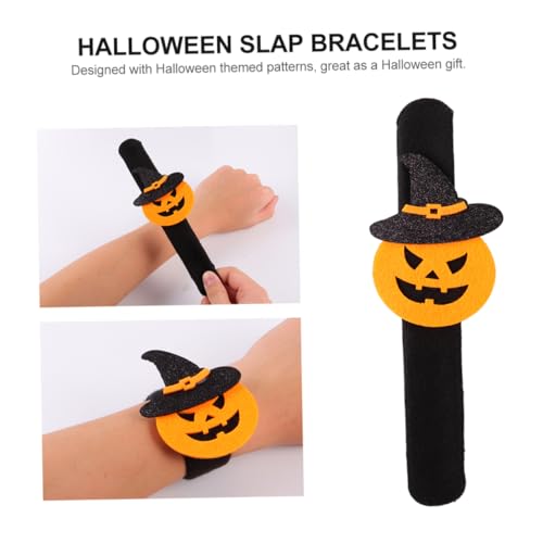 VICASKY 6Stücke Halloween Slap Armbänder Bunte Handgelenkspielzeuge mit Kürbis Geist für Kindergeburtstagsfeiern Halloween Partys und Festlichkeiten VICASKY 6Stücke Halloween Slap Armbänder Bunte Handgelenkspielzeuge mit Kürbis Geist für Kindergeburtstagsfeiern Halloween Partys und Festlichkeiten von VICASKY