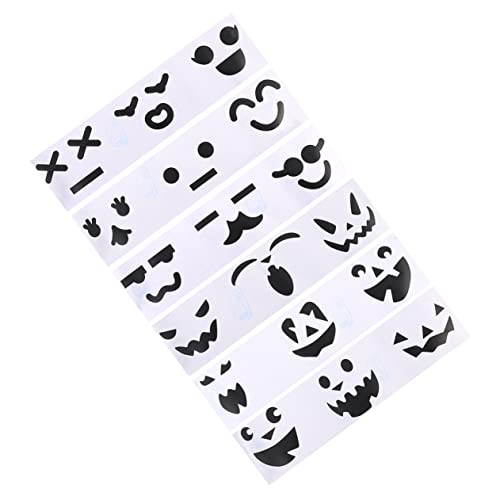 VICASKY 6Stücke Teiliges Halloween Kürbis Emotion Dekorationskit Aufkleber für Halloween Party Zubehör DIY Bastelset für Gruselige und Süße Designs für Jede von VICASKY
