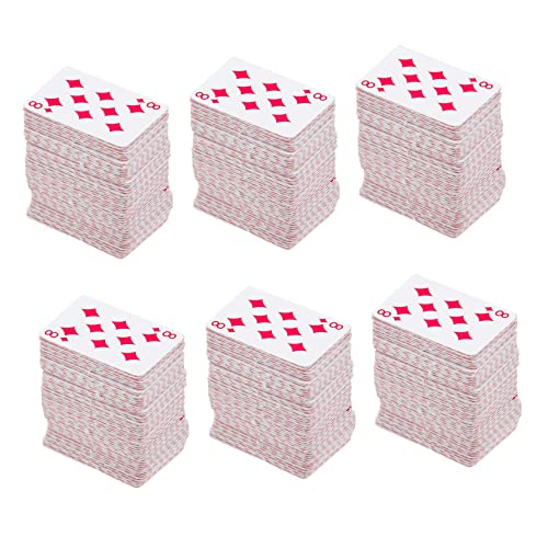 VICASKY 6Stücke Teiliges Mini Spielkarten für Puppenhaus Miniaturen für DIY Handwerk und Dekoration für Kreative Spiele und Mikroszenen von VICASKY