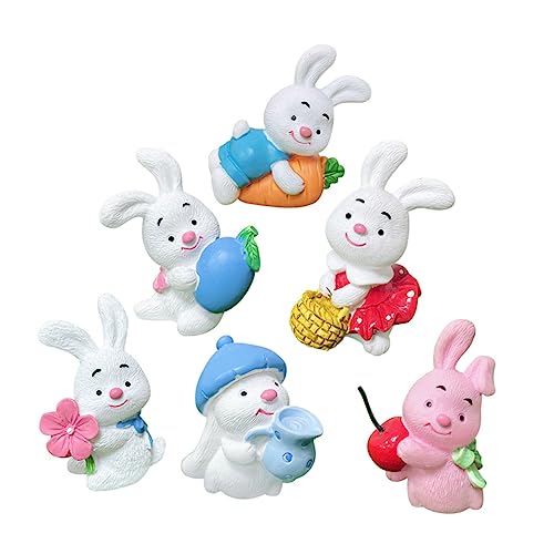 VICASKY 6Stücke Teiliges Osterhasen Dekoration Figuren Für Auto Tortendeko Wohnkultur Harz Ornamente Für Erwachsene Ostern Und Geburtstagsfeiern VICASKY 6Stücke Teiliges Osterhasen Dekoration Figuren Für Auto Tortendeko Wohnkultur Harz Ornamente Für Erwachsene Ostern Und Geburtstagsfeiern von VICASKY
