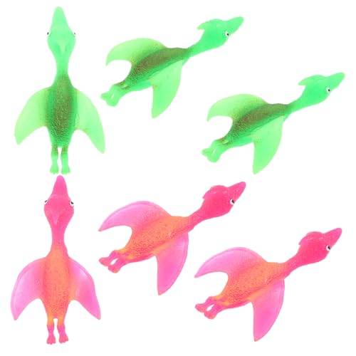 VICASKY Fingerspielzeug Dinosaurier-auswurf Jungen Und Mädchen Dinosaurier-Spielzeug 6er-Set Spaß Für Kinder Und Erwachsene Zufällige Farbe von VICASKY