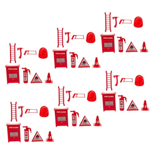 VICASKY Feuerlöscher-Modelle Für Kinder 6 Sets Mit Miniatur-brandszenen-zubehör Zum Spielen von VICASKY