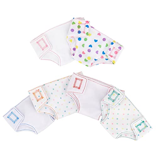 VICASKY 18 Zoll Puppenwindeln Set Babypuppenzubehör 6 Stück Wickelwindeln Und Unterwäsche Für Rollenspiele VICASKY 18 Zoll Puppenwindeln Set Babypuppenzubehör 6 Stück Wickelwindeln Und Unterwäsche Für Rollenspiele von VICASKY