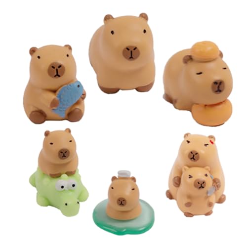 VICASKY 6pcs Niedliche Mini -Capybara -Harz -Figuren Mikro -Capybara -landschaftsmodell Für Tabletop Dekoration Capybara Figur Für Wohnkultur Ideale Partyzubehör Und Souvenirs VICASKY 6pcs Niedliche Mini -Capybara -Harz -Figuren Mikro -Capybara -landschaftsmodell Für Tabletop Dekoration Capybara Figur Für Wohnkultur Ideale Partyzubehör Und Souvenirs von VICASKY