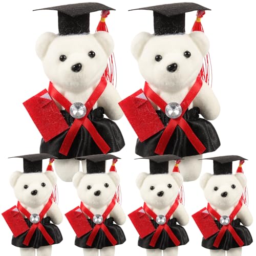 VICASKY 6st Abschlusssaison Dr. Bär Abschluss 2021 Desktop-Ornament Schule Ausgestopft Tragen Plüschspielzeug Mittelstücke Bouquet Dekoration Blumendekorationen Bärenpuppe Rot Schaum VICASKY 6st Abschlusssaison Dr. Bär Abschluss 2021 Desktop-Ornament Schule Ausgestopft Tragen Plüschspielzeug Mittelstücke Bouquet Dekoration Blumendekorationen Bärenpuppe Rot Schaum von VICASKY