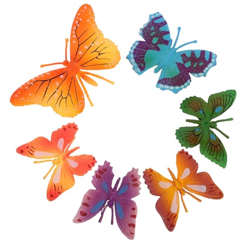 VICASKY 6st Butterfly-anzugmodell Schmetterlinge Für Blumensträuße Schmetterlings-bastelmasse Schmetterling Zum Basteln Schmetterling Handwerk Künstliche Schmetterlinge Gummi von VICASKY