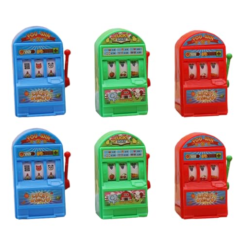 VICASKY 6st Lotteriemaschine Einarmiger Mini Spiel Kinderspielzeug Mini- Versorgen Interaktiver Spielautomat Kinderzubehör Interessanter Lotterieautomat Plastik von VICASKY