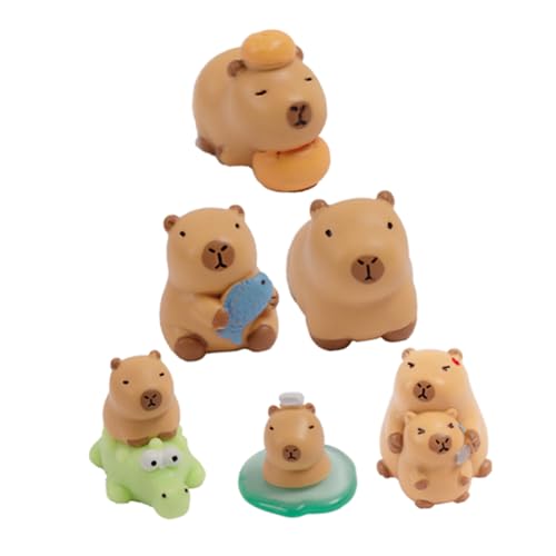 VICASKY 6st Mikrolandschaft Wasserschwein Figur Miniatur-landschaftsdekoration Capybara Party Dekorationen Süßes Capybara-Zeug Simulation Von Tierornamenten Harz VICASKY 6st Mikrolandschaft Wasserschwein Figur Miniatur-landschaftsdekoration Capybara Party Dekorationen Süßes Capybara-Zeug Simulation Von Tierornamenten Harz von VICASKY