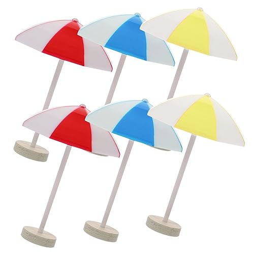 VICASKY 6st Miniatur-Regenschirm- Puppe Figuren Tragbar Strand Boot Nautisch Mini-Regenschirm- Mikrolandschaftsdekor Hölzern VICASKY 6st Miniatur-Regenschirm- Puppe Figuren Tragbar Strand Boot Nautisch Mini-Regenschirm- Mikrolandschaftsdekor Hölzern von VICASKY