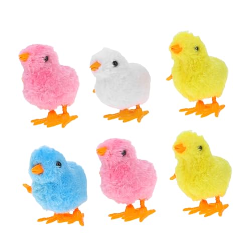 VICASKY 6st Ostern-uhrwerk-küken Kükenförmiges Tierisches Küken-aufziehspielzeug Plüschspielzeug Für Osterküken Plüsch Küken Uhrwerk Uhrwerkspielzeug Plastik VICASKY 6st Ostern-uhrwerk-küken Kükenförmiges Tierisches Küken-aufziehspielzeug Plüschspielzeug Für Osterküken Plüsch Küken Uhrwerk Uhrwerkspielzeug Plastik von VICASKY