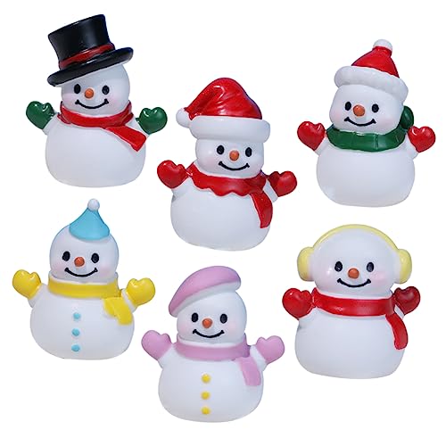 VICASKY 6 Stücke Wenig Schneemann Figuren Weihnachten Schneemann Statue Miniatur Schneemann Ornamente Harz Dekorationen VICASKY 6 Stücke Wenig Schneemann Figuren Weihnachten Schneemann Statue Miniatur Schneemann Ornamente Harz Dekorationen von VICASKY