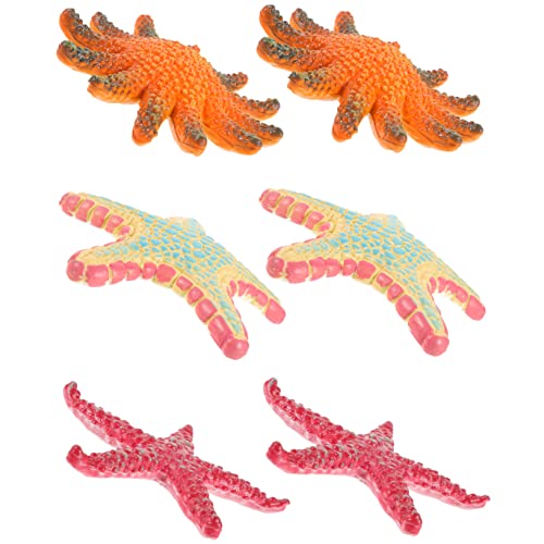 VICASKY 6st Seestern-simulationsspielzeug -seestern- Simuliertes Seestern- Landschaftsseesterndekoration Lustiges Poolspielzeug Kleine Seesternfigur Wohnkultur PVC von VICASKY