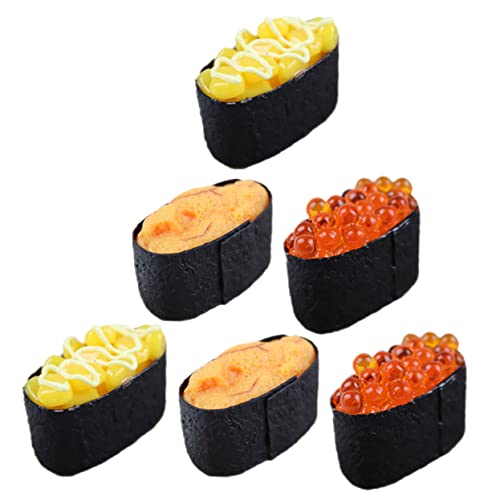 VICASKY 6st Sushi-Simulation Gefälschtes Japanisches Sushi Künstliches Sushi- Gefälschtes Sushi Sushi-Modell Food-Modell Gefälschte Sushi-Fotografie-Requisiten Fake-Food- PVC VICASKY 6st Sushi-Simulation Gefälschtes Japanisches Sushi Künstliches Sushi- Gefälschtes Sushi Sushi-Modell Food-Modell Gefälschte Sushi-Fotografie-Requisiten Fake-Food- PVC von VICASKY