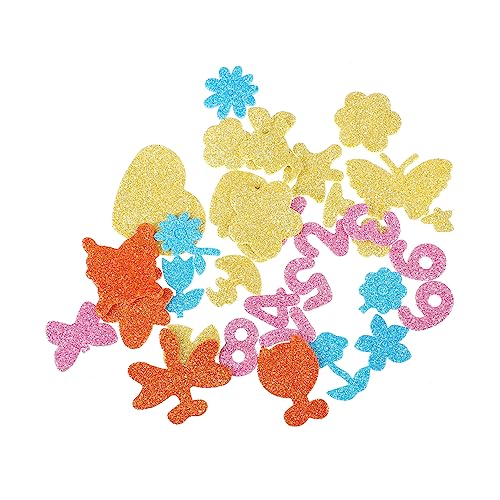 VICASKY 7 Goldpuder-Schwamm-Aufkleber Glitzer-Aufkleber Glitzer Aufkleber Selber Machen Selbstklebender Aufkleber Aufkleber- Aufkleber Selbstklebender Glitzer-Sticker Schaum von VICASKY