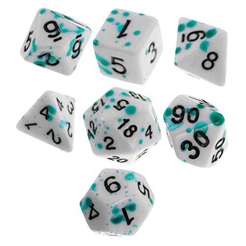 VICASKY 7 Stück Würfel Spielwürfel Würfel Miniwürfel Mehrseitige Würfel Kleine Würfel Große Würfel Farbige Würfel Partyzubehör Spielrequisiten Brettspiel Werkzeug Würfel Großpackung von VICASKY