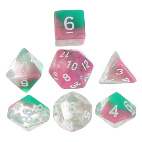 VICASKY 7 Stück Facettenreicher Würfelsatz Brettspiele Stütze Würfel für Brettspiele Spiel Würfel polyedrische Würfel mehrseitige Würfel Unterhaltungswürfel Zahlenwürfel Würfeln Acryl VICASKY 7 Stück Facettenreicher Würfelsatz Brettspiele Stütze Würfel für Brettspiele Spiel Würfel polyedrische Würfel mehrseitige Würfel Unterhaltungswürfel Zahlenwürfel Würfeln Acryl von VICASKY