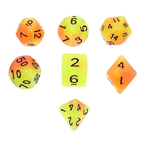 VICASKY 7-teiliges Würfelset – Mehrseitige Spielwürfel Nachtlicht- -Requisiten Für Partys Und Brettspiele von VICASKY