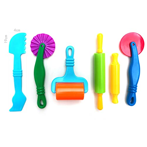 VICASKY 7 Stück Teiliges Knetwerkzeug Set für Lustiges DIY Set mit Handroller aus Kunststoff zum Modellieren mit Knete Kreativität und Geschicklichkeit Farben Zufällig Zufällige Farbe VICASKY 7 Stück Teiliges Knetwerkzeug Set für Lustiges DIY Set mit Handroller aus Kunststoff zum Modellieren mit Knete Kreativität und Geschicklichkeit Farben Zufällig Zufällige Farbe von VICASKY