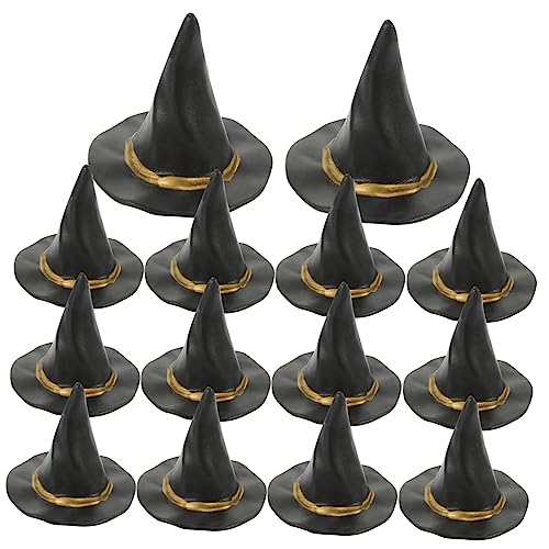 VICASKY 72 Stck. Teiliges Mini Hexenhut DIY Halloween Dekoration für Puppenhaus Winzige Hexenhüte als Party und Fotoaccessoires Lebendige Miniatur Hexenhut Ornamente für Festliche von VICASKY