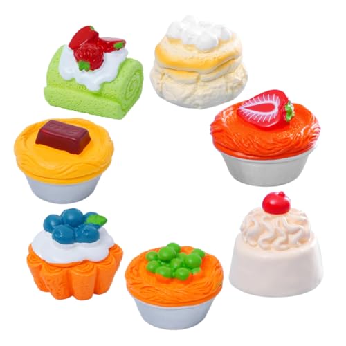 VICASKY Puppenhaus Miniatur 7 Stück Realistische Kuchen Simulation Dessert Modelle Harz Requisiten Kuchen Figuren Für Dekorationen VICASKY Puppenhaus Miniatur 7 Stück Realistische Kuchen Simulation Dessert Modelle Harz Requisiten Kuchen Figuren Für Dekorationen von VICASKY