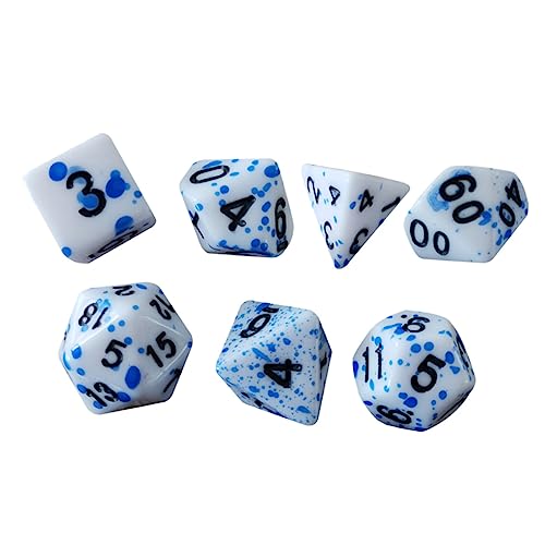VICASKY Realistische Würfel Unregelmäßige Punkte 7-teilige Rollenspielwürfel Leichtgewicht Tragbar Für Halloween-Party-Requisiten VICASKY Realistische Würfel Unregelmäßige Punkte 7-teilige Rollenspielwürfel Leichtgewicht Tragbar Für Halloween-Party-Requisiten von VICASKY