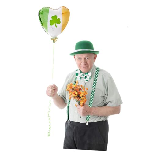 VICASKY Schnurrbart-Set Zum St. Patricks Day 7-teilig Irische Party- Selbstklebend Für Einfaches Tragen Zufällige Farbe von VICASKY
