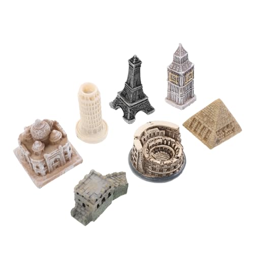 VICASKY 7st Gebäudemodell Aus Harz Turmventilator Lüfterturm Bausatz Herzstück des Eiffelturms Miniaturen Wahrzeichen Freiheitsstatue-Figur Baumodell Für Zu Hause Kunstharz VICASKY 7st Gebäudemodell Aus Harz Turmventilator Lüfterturm Bausatz Herzstück des Eiffelturms Miniaturen Wahrzeichen Freiheitsstatue-Figur Baumodell Für Zu Hause Kunstharz von VICASKY