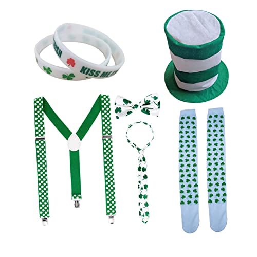 VICASKY St. Patricks Day Kostüme Irisches Zubehör-Set Gefälschte Schnurrbartsocken Erwachsene Jungen Und Mädchen von VICASKY