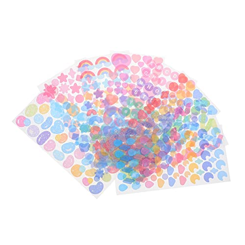 VICASKY 8blätter Teiliges Herzförmige Kreative Aufkleber Für Scrapbooking Und Vielseitig Einsetzbar Für -projekte Handbücher Und Tagebücher Material Gemischte Designs von VICASKY